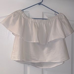 Top Shop off the shoulder white top